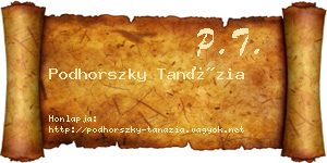 Podhorszky Tanázia névjegykártya